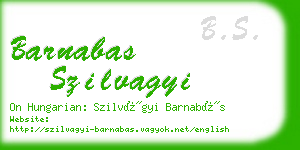 barnabas szilvagyi business card